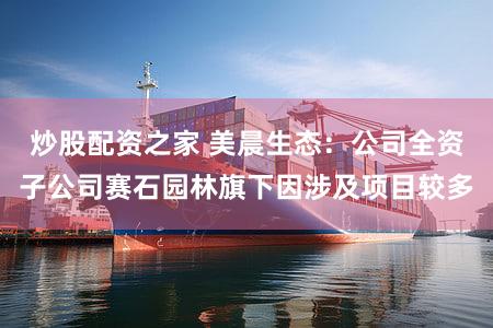 炒股配资之家 美晨生态：公司全资子公司赛石园林旗下因涉及项目较多